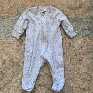 Kissy kissy zip up onesie